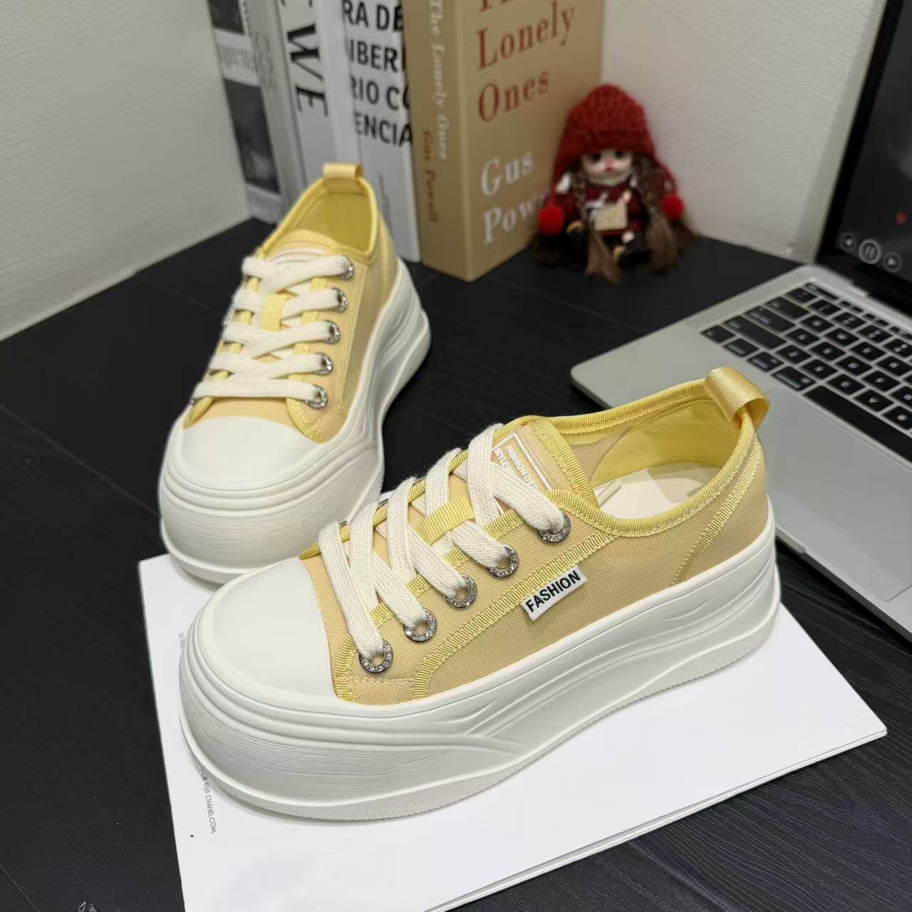 运费险 5CM增高冰丝网布透气网面鞋女超轻便松糕厚底鞋2026夏新款