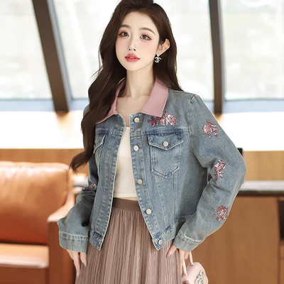 新中式轻国风牛仔外套女短款上衣