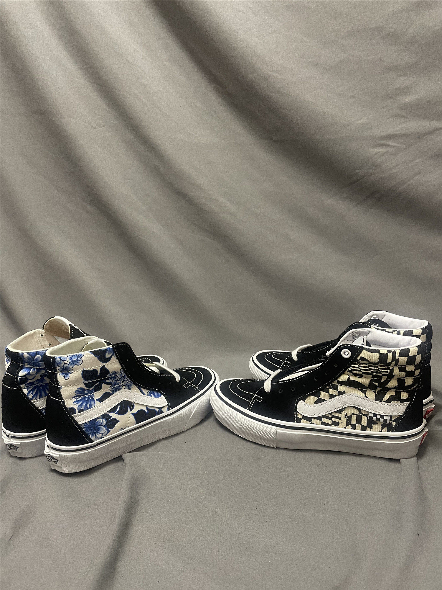 vans印花系带男女板鞋高帮