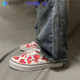 VANS VN0A348A40Q 板鞋 AUTHENTIC 红色爱心印花低帮男女帆布鞋