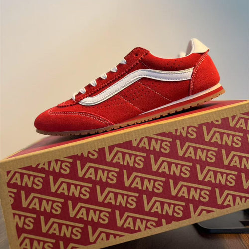 Vans Super Lowpro 红色男女同款低帮薄低休闲板鞋 VN000D83IZQ