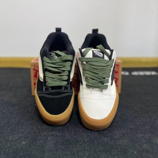 VANS Knu Skool 黑色白色低帮 生胶底面包鞋休闲鞋 VN000DAJYJ7