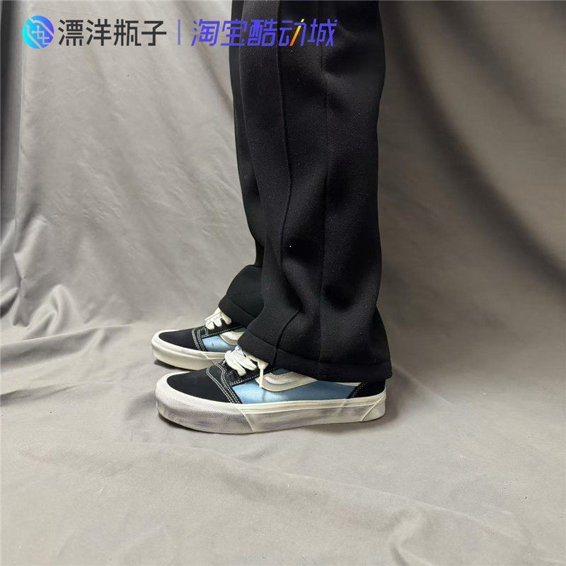 Vans Knu school 舒适百搭 做旧低帮蓝黑色休闲板鞋 VN000CRPJCN,运动鞋new,板鞋,淘宝优惠券,粉丝福利购,淘宝优惠卷