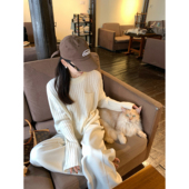 大小姐77 row系极简100羊毛柔软细腻松弛感圆领宽松毛衣针织上衣