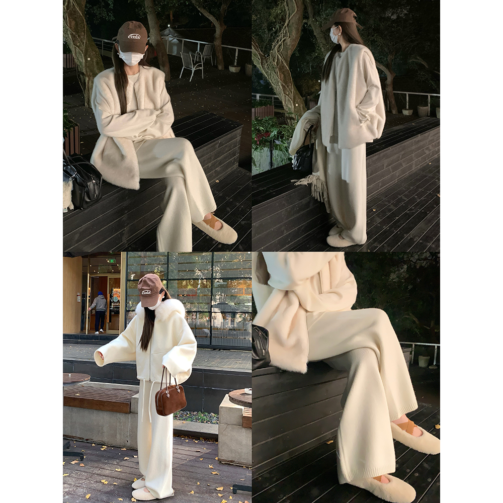 大小姐77通勤毛衣套装