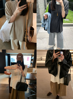 大小姐77 本期bi收软糯亲肤柔软好搭加厚秋冬中袖打底衫内搭圆领T