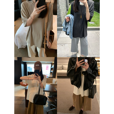 大小姐77 本期bi收软糯亲肤柔软好搭加厚秋冬中袖打底衫内搭圆领T