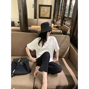 大小姐77冰肌入夏 慵懒随意夏日轻盈之选圆领透气短袖宽松休闲T恤