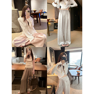 百搭显瘦阔腿休闲裤 大小姐77 空气裤 wan能一片式 口碑醋酸神裤 经典