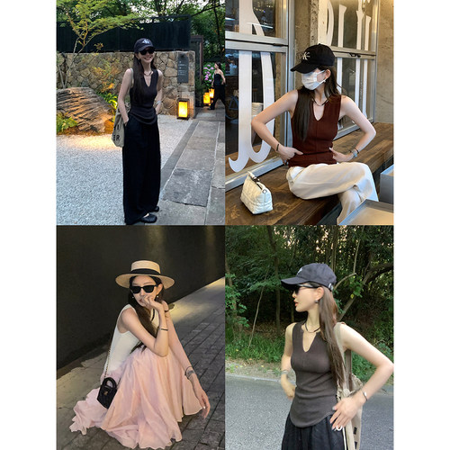 大小姐77自由吸氧！显瘦78莱赛尔天丝高品质细腻舒服质感气质背心