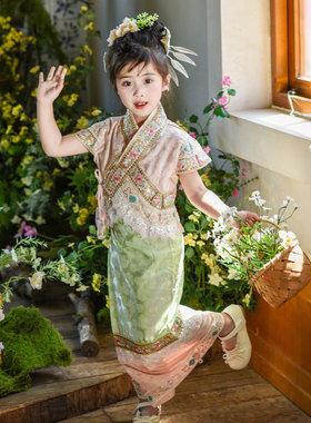 傣族服装儿童演出服女2026新款云南西双版纳民族表演服装泰国衣服