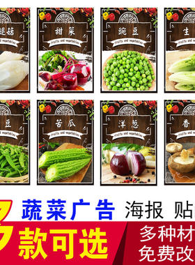 蔬菜生鲜超市水果墙贴玻璃装饰画