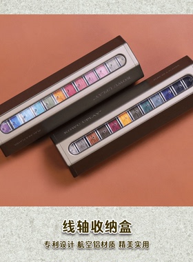 手工diy皮具手缝线线轴收纳盒亚麻线桌面收纳0.45MM手工皮革线