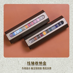 手工diy皮具手缝线线轴收纳盒亚麻线桌面收纳0.45MM手工皮革线