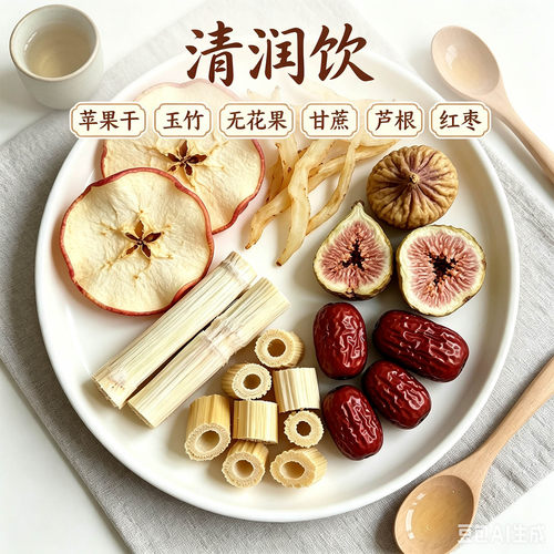竹蔗苹果玉竹无花果滋润汤料包