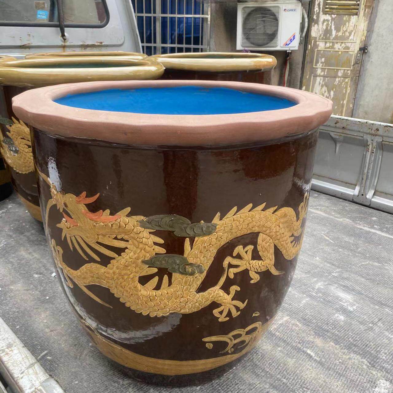 养睡莲铜钱草荷花专用盆缸特大水培陶瓷鱼缸加厚无孔种植花盆造景