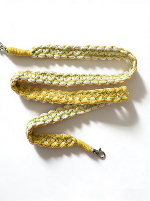 手工编织绳包带斜挎包1.2米清新时尚黄色手机macrame bag strap