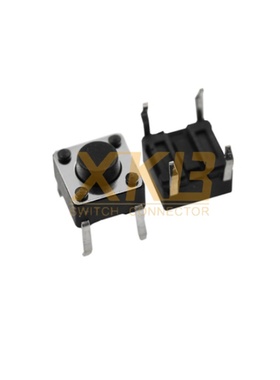 XKB星坤TC-1102-B-B-B 轻触开关 1.6N立式插脚6x6x4mm 黑色按钮