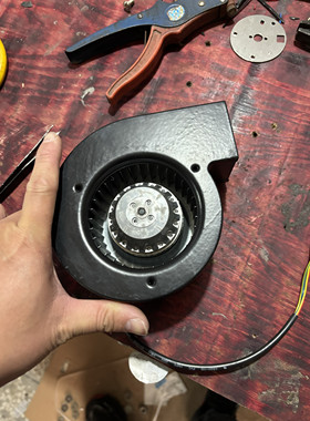 小鼓风机涡流风机220V金属耐高温小型涡轮散热风扇滚珠97蜗牛