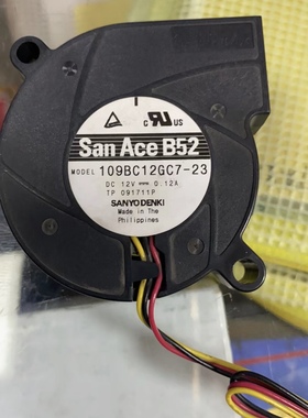 三洋SanAceB52 109BC12MC7-1/GA7-2 12V 5015 离心涡轮风扇鼓风机