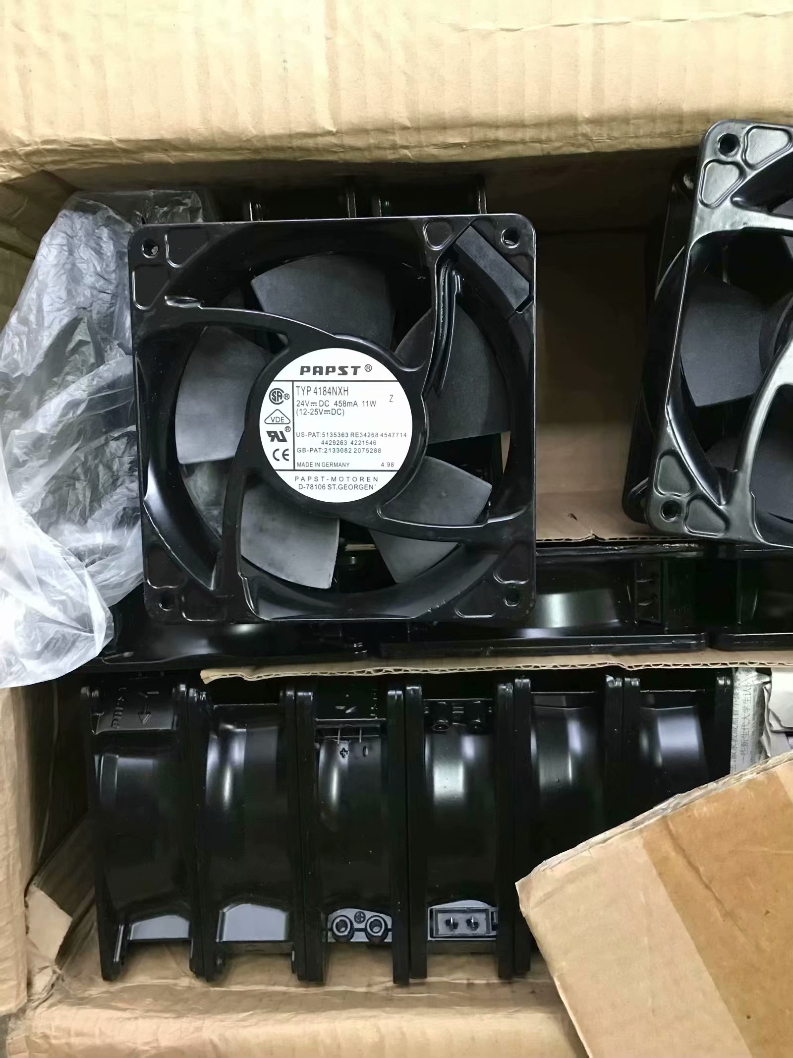 ebmpapst /TYP4184NXHR 12038 24V 11W 金属4184NXH铁叶子220V