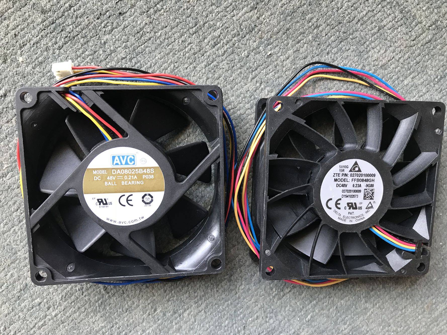 ffb0848gh delta台达 8025 48v 0.23a 8cm4线pmw风da08025b48s