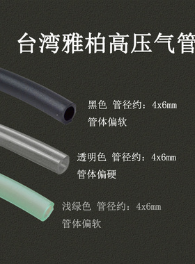 雅柏UP氧气管二氧化碳专用鱼缸培养箱气管CO2气泵耐高压软管黑色