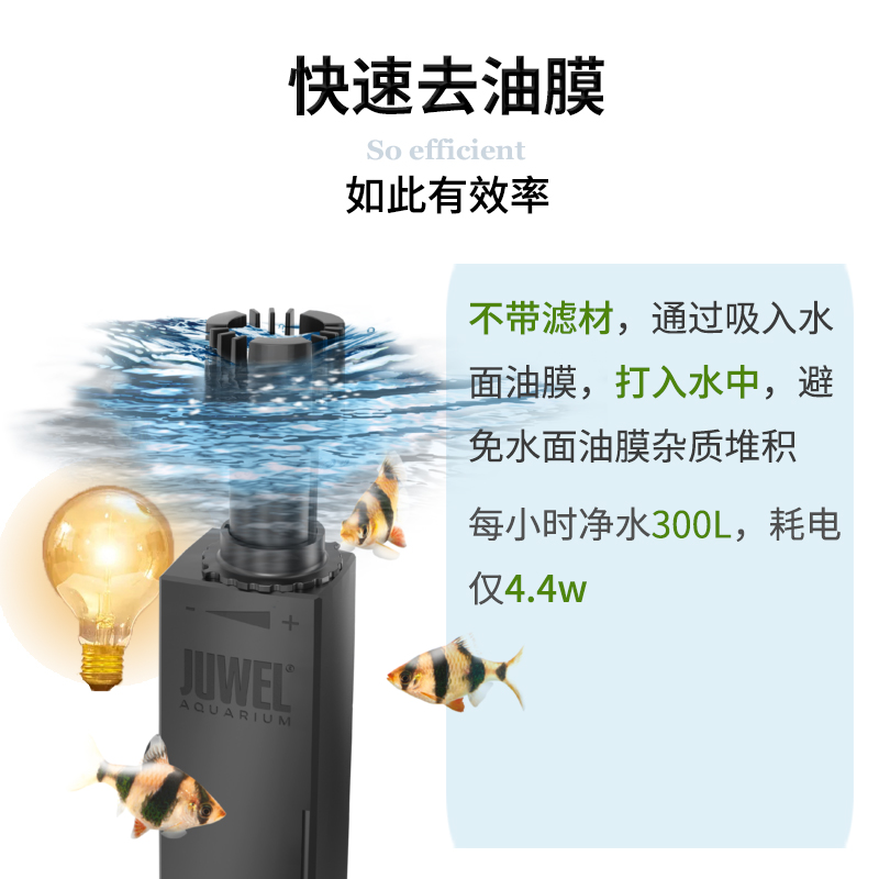 德国黑鱼缸电动油膜水族箱过滤