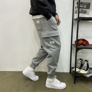 Mr.ye 秋冬潮流卫裤男宽松哈伦束脚裤多口袋休闲运动裤潮牌工装裤