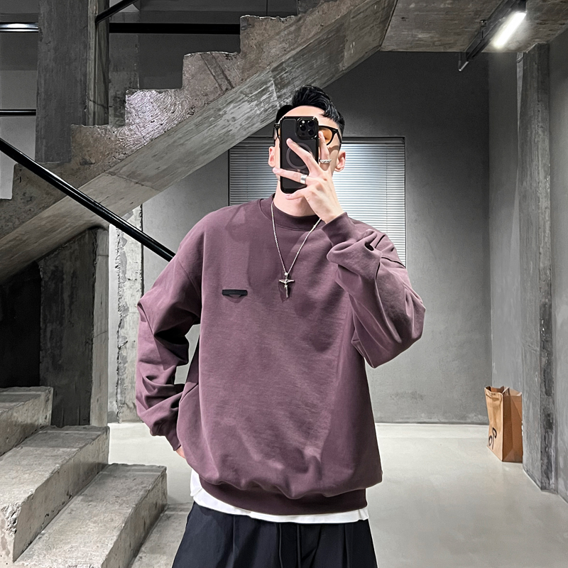 水洗皮标设计潮流套头