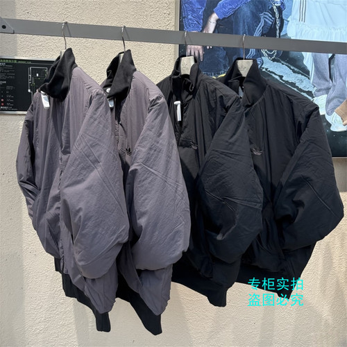 Adidas阿迪达斯三叶草休闲保暖飞行员立领夹克棉服 JX7783 JW0980