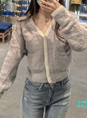 Adidas阿迪达斯三叶草 马年新年款V领开衫毛衣外套 KT3170 KT3171