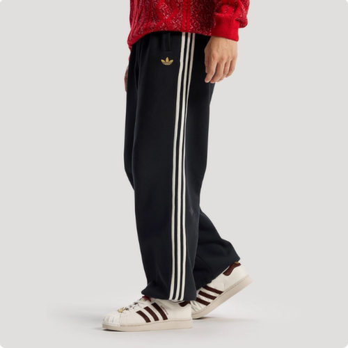 Adidas三叶草26年马年新年款男款运动针织直筒长裤KT0652 KT0653
