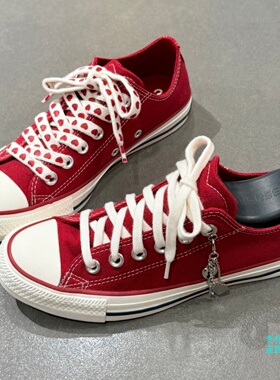 CONVERSE匡威All Star情人节爱心红色低帮男女休闲帆布鞋A19057C