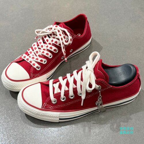 CONVERSE匡威All Star情人节爱心红色低帮男女休闲帆布鞋A19057C