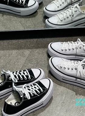 CONVERSE匡威Double Stack双层厚底增高帆布鞋A15490C A15491C