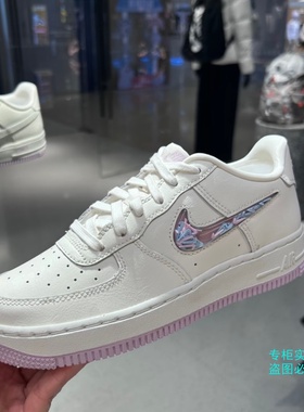 Nike耐克大童女2026春AF1空军一号月光白紫板鞋休闲鞋 IQ9795-151