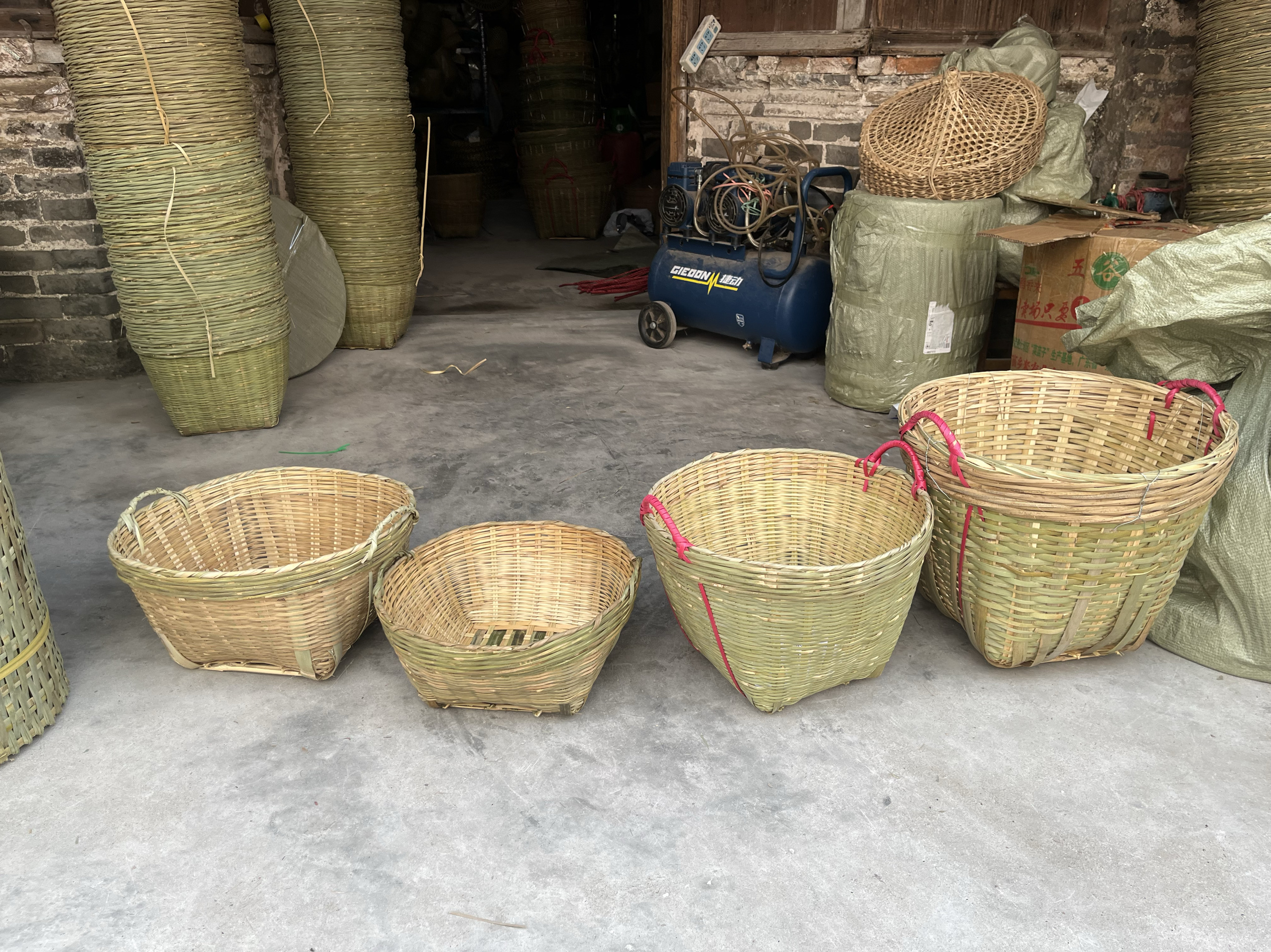 竹编竹篓米篓竹编箩鸡蛋篮鸡蛋箩杂物筐