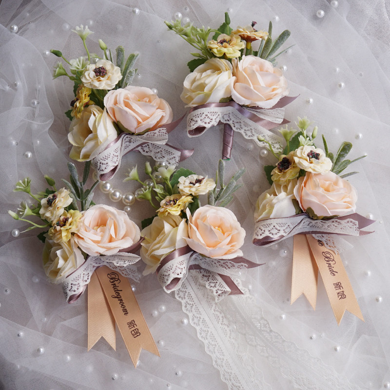 新郎新娘胸花欧式 图片 价格 多少钱 什么值得买