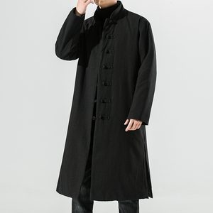 20242^棉衣男长款羽绒棉服冬装外套复古加厚棉袄风唐装图片
