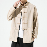 22973^两面穿新款风外套男夹克唐装盘扣复古中式上衣改良汉服，男装夹克，钱塘777(原3023)