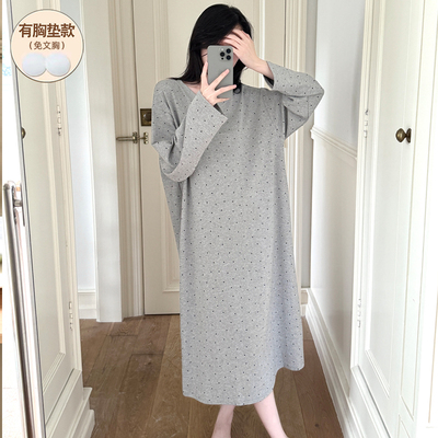 2025新款带胸垫睡裙女春秋季女生