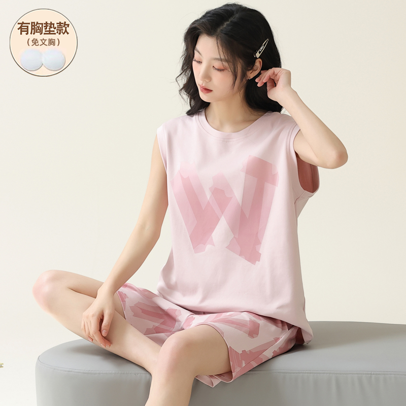 夏季短裤可外穿薄款纯棉无袖背心