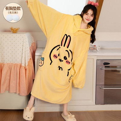 睡袍冬加厚女款睡裙加厚2025新款