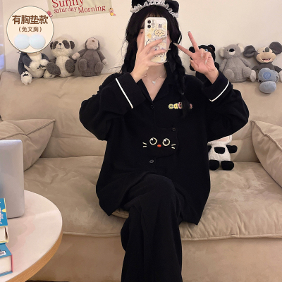 秋冬季睡衣女款长袖德绒加厚卡通