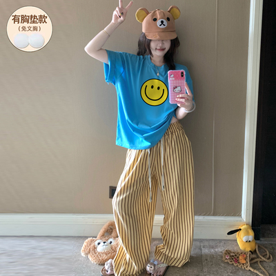 睡衣女款夏带胸垫2025年新款纯棉
