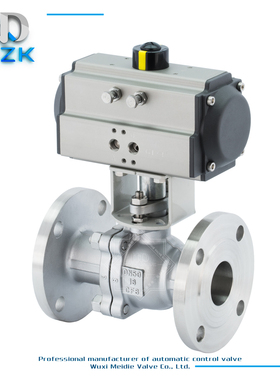 气动不锈钢法兰球阀 气动球阀 不锈钢球阀Q641F-16P DN15 DN20