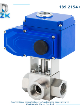 MDZK-AX-Q914/5 F/N-320P电动耐高压丝口扣天然气不锈钢三通球阀
