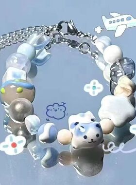 夏日彩虹多巴胺小清新手链手串