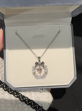 爱之花环项链女轻奢小众简约
